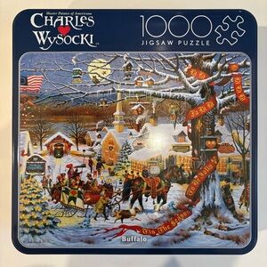 Buffalo Charles Wysocki Small Town Christmas 1000 Pc Jigsaw Puzzle